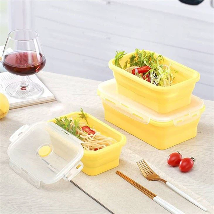 Platinum Silicone Foldable Lunch Box Set