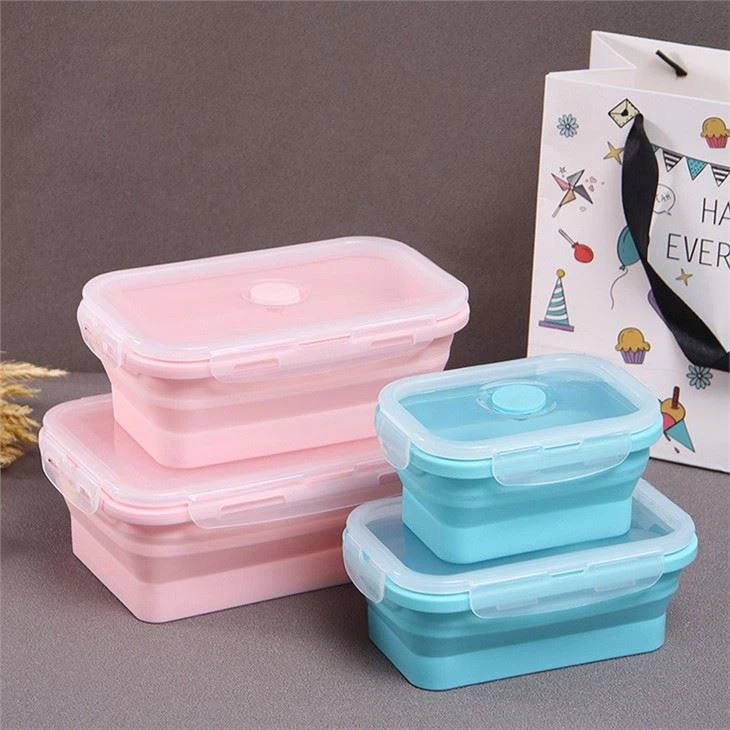 Platinum Silicone Foldable Lunch Box Set